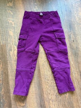 Tea Collection Purple Cargo Knit Joggers for Kids
